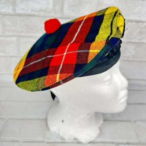 Vintage Scotland Kinloch Anderson “Lochan” Scotch House Plaid Size S/M Beret - Picture 1 of 9